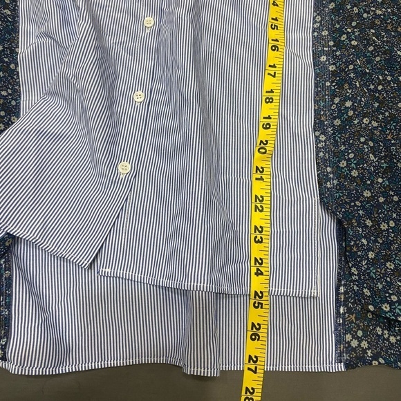 Zara button up striped floral statement long sleeve professional career office S - Picture 7 of 9